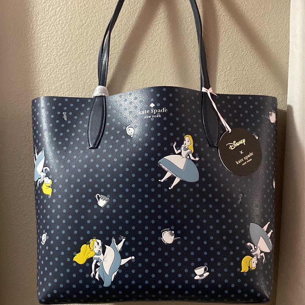 kate spade New York Disney Alice Navy Tote Bag